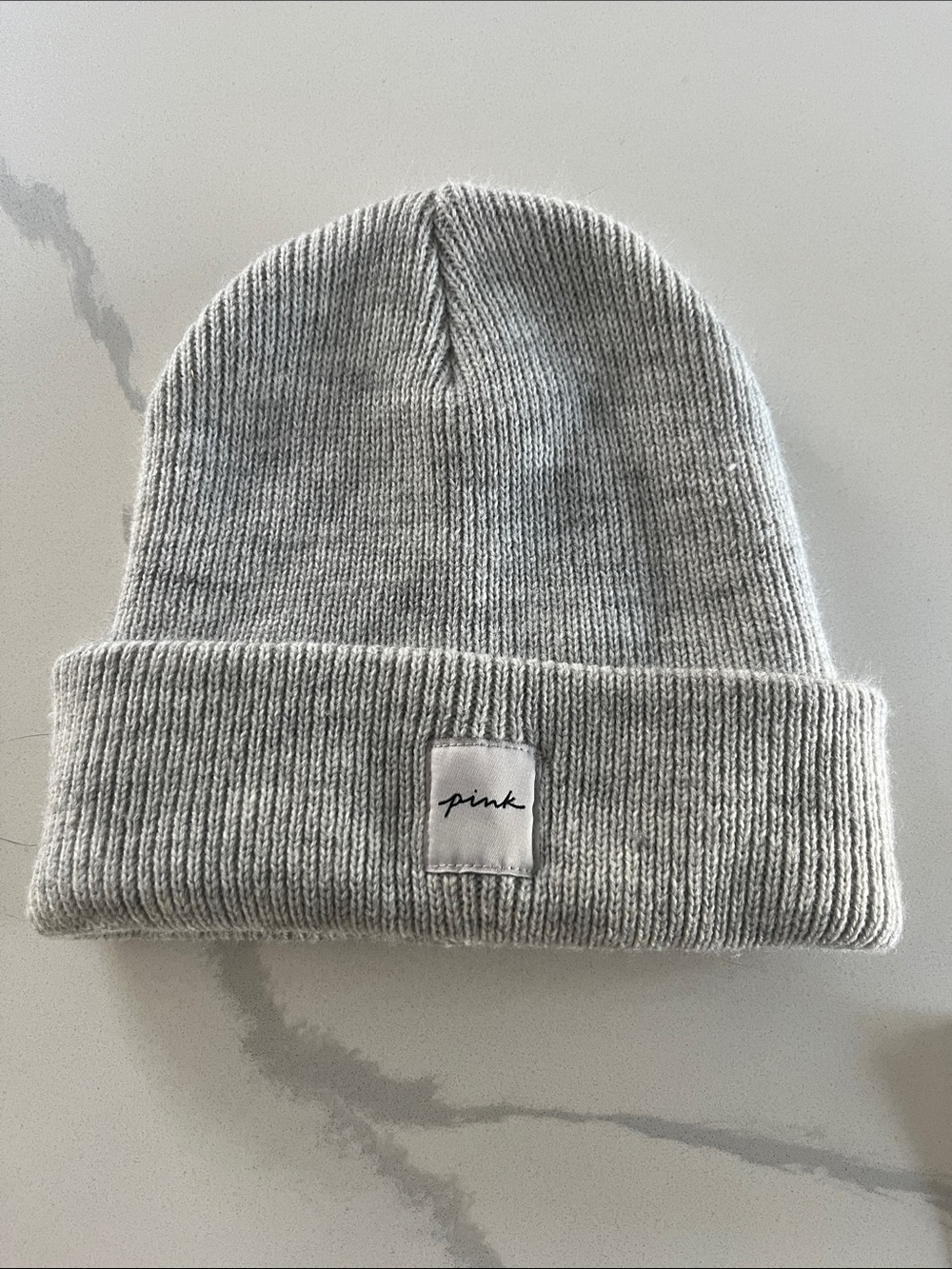 PINK Victoria's Secret Gray Knit Beanie